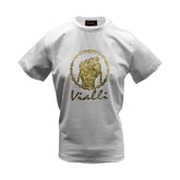 Vialli Lanvin T-Shirt – White | Premium Mosaic Print Summer Tee